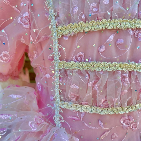 Princess Pink Poofy Dress, Marie Antoinette, Hamilton, Sz 4, Fancy Historical - Picture 10 of 13